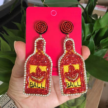 Load image into Gallery viewer, Boho Earrings - Fashion Beaded Earrings - Bride Chic Bottle Earrings