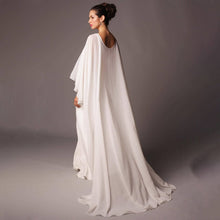 Load image into Gallery viewer, Soft Shoulders and Elegance Chiffon Long Evening Cape-Wedding Wrap or Mis Quince Cape