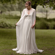 Load image into Gallery viewer, Top Class Bridal Chiffon Long Cape-Cloak for Evening Wear-Bridal Attire-Wedding Photo Session