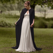 Load image into Gallery viewer, Top Class Bridal Chiffon Long Cape-Cloak for Evening Wear-Bridal Attire-Wedding Photo Session