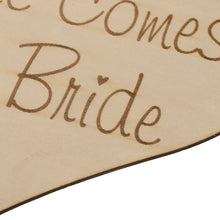 Load image into Gallery viewer, Here Comes The Bride Wood Sign for Ring Boy or Flower Girl