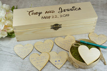 Load image into Gallery viewer, Personalized Signature Guest Book Option-Engraved Wood Wish Drop Box for Any Occasion-Wedding-Mis Quince-Anniversary