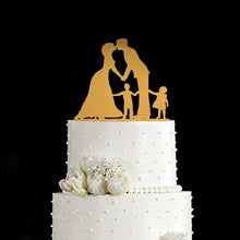 Load image into Gallery viewer, Family Wedding Cake Topper Bride and Groom Cake Toppers with Kids