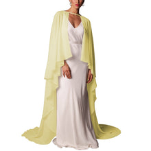 Load image into Gallery viewer, Soft Shoulders and Elegance Chiffon Long Evening Cape-Wedding Wrap or Mis Quince Cape