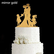Load image into Gallery viewer, Family Wedding Cake Topper Bride and Groom Cake Toppers with Kids