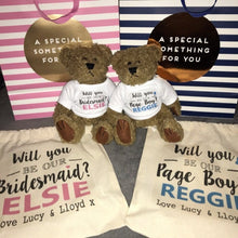 Load image into Gallery viewer, Personalized Bridal Party Teddy Bears - Flower Girl - Ring Boy- Bridesmaids