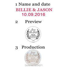 Load image into Gallery viewer, Personalized Acrylic Round Wedding Guest Wish Drop Frame-Guest Book Alternative