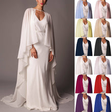Load image into Gallery viewer, Soft Shoulders and Elegance Chiffon Long Evening Cape-Wedding Wrap or Mis Quince Cape