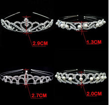 Load image into Gallery viewer, Princess Wedding Bridal Flower Girl Tiara-Crown-Headband Crystal Rhinestone Jewelry Hair Accessories