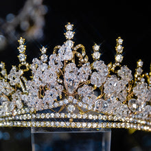Load image into Gallery viewer, Glamour Princess Tiaras - Crowns Headpiece for Bride or Quinceanera