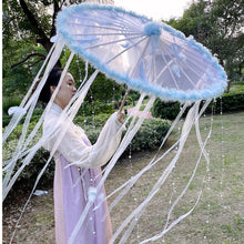 Load image into Gallery viewer, Paper Silk Parasol - Decorative Umbrella for Bridal Shower or Baby Shower