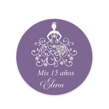 Load image into Gallery viewer, Mis Quince Personalized Favor Stickers-Quinceanera-Sweet Fifteen-Sixteen Decor Labels