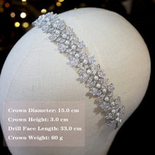 Load image into Gallery viewer, Crystal and Pearls Bridal Tiara-Wedding Crown or Quinceañera Hair Jewelry