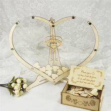 Load image into Gallery viewer, Personalized Wood Frame Wedding Guest Book Alternative-Wish Drop Heart