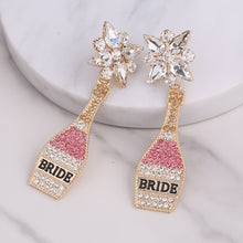 Load image into Gallery viewer, Boho Earrings - Fashion Beaded Earrings - Bride Chic Bottle Earrings
