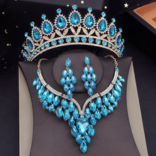 Load image into Gallery viewer, Fit for a Queen Jewelry Set -  Tiara - Choker Necklace-Earrings - Brides- Quinceañeras
