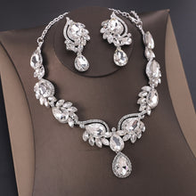 Load image into Gallery viewer, Sparkle Time Rhinestone Bridal Tiara and Jewelry Set-Crown-Earrings-Necklace