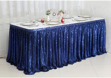Load image into Gallery viewer, Sequin Rectangular Table Skirting for Party Tables - Wedding Decoration-Party Linen