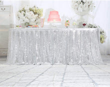 Load image into Gallery viewer, Sequin Rectangular Table Skirting for Party Tables - Wedding Decoration-Party Linen