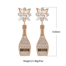 Load image into Gallery viewer, Boho Earrings - Fashion Beaded Earrings - Bride Chic Bottle Earrings