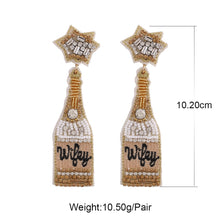 Load image into Gallery viewer, Boho Earrings - Fashion Beaded Earrings - Bride Chic Bottle Earrings