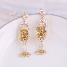 Load image into Gallery viewer, Boho Earrings - Fashion Beaded Earrings - Bride Chic Bottle Earrings