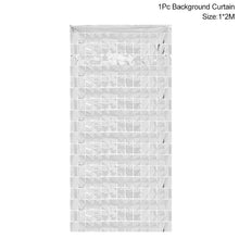 Load image into Gallery viewer, Party Background Glitter Look Curtain Glitter Backdrop Wedding - Party Decoration