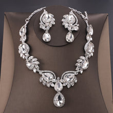 Load image into Gallery viewer, Sparkle Time Rhinestone Bridal Tiara and Jewelry Set-Crown-Earrings-Necklace