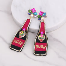 Load image into Gallery viewer, Boho Earrings - Fashion Beaded Earrings - Bride Chic Bottle Earrings