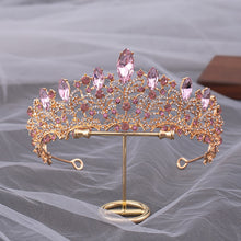 Load image into Gallery viewer, Gorgeous Pink - Lavender Purple or Crystal Tone Princess Rhinestone Tiara