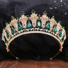 Load image into Gallery viewer, Baroque Stately Luxury Crown-Tiara-Quinceanera-Bridal-Wedding Hair Accessories and Jewelry
