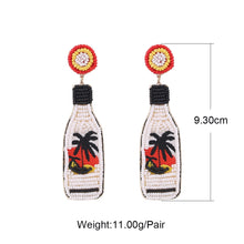 Load image into Gallery viewer, Boho Earrings - Fashion Beaded Earrings - Bride Chic Bottle Earrings