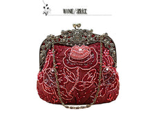 Load image into Gallery viewer, Lovely Beaded Embroidered Vintage Evening Bag-Sequined Clutch