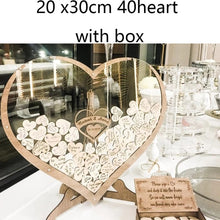 Load image into Gallery viewer, Personalized Wood Frame Wedding Guest Book Alternative-Wish Drop Heart