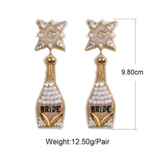 Load image into Gallery viewer, Boho Earrings - Fashion Beaded Earrings - Bride Chic Bottle Earrings