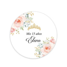 Load image into Gallery viewer, Mis Quince Personalized Favor Stickers-Quinceanera-Sweet Fifteen-Sixteen Decor Labels