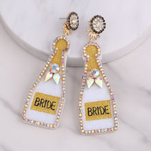 Load image into Gallery viewer, Boho Earrings - Fashion Beaded Earrings - Bride Chic Bottle Earrings