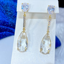 Load image into Gallery viewer, Fashion Cubic Zircon Water Drop Pendant Earrings for the Bride-Wedding Party Jewelry