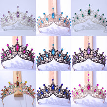 Load image into Gallery viewer, Baroque Vintage Times Crystal Bridal Tiara-Crown for Pageant-Princess-Bride-Quinceanera
