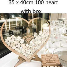 Load image into Gallery viewer, Personalized Wood Frame Wedding Guest Book Alternative-Wish Drop Heart