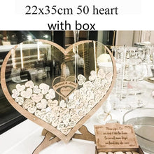 Load image into Gallery viewer, Personalized Wood Frame Wedding Guest Book Alternative-Wish Drop Heart