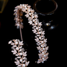 Load image into Gallery viewer, Crystal and Pearls Bridal Tiara-Wedding Crown or Quinceañera Hair Jewelry