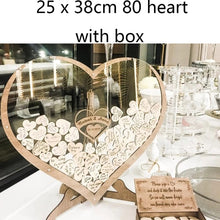 Load image into Gallery viewer, Personalized Wood Frame Wedding Guest Book Alternative-Wish Drop Heart