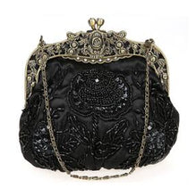 Load image into Gallery viewer, Lovely Beaded Embroidered Vintage Evening Bag-Sequined Clutch