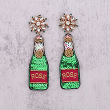 Load image into Gallery viewer, Boho Earrings - Fashion Beaded Earrings - Bride Chic Bottle Earrings