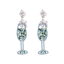 Load image into Gallery viewer, Boho Earrings - Fashion Beaded Earrings - Bride Chic Bottle Earrings