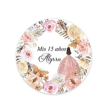 Load image into Gallery viewer, Mis Quince Personalized Favor Stickers-Quinceanera-Sweet Fifteen-Sixteen Decor Labels