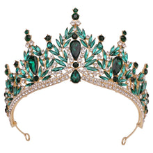 Load image into Gallery viewer, Just Be A Queen Crystal Leaves Tiaras for Quinceañeras or Brides - Elegant Headpiece for Your Occasion