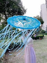 Load image into Gallery viewer, Paper Silk Parasol - Decorative Umbrella for Bridal Shower or Baby Shower
