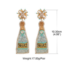 Load image into Gallery viewer, Boho Earrings - Fashion Beaded Earrings - Bride Chic Bottle Earrings
